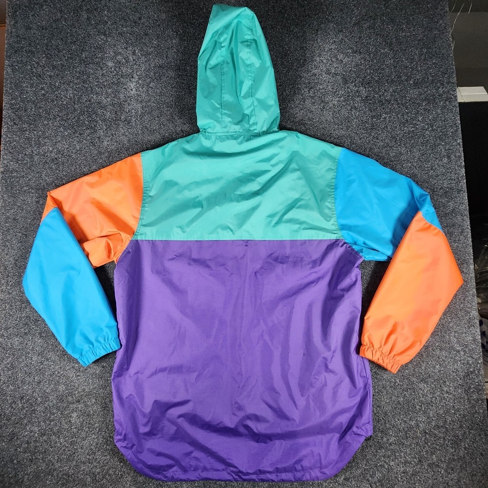 VTG Encrypted Supply Company Loyalty Windbreaker 1/4 Zip Jacket Mens XL Hooded - Picture 4 of 8